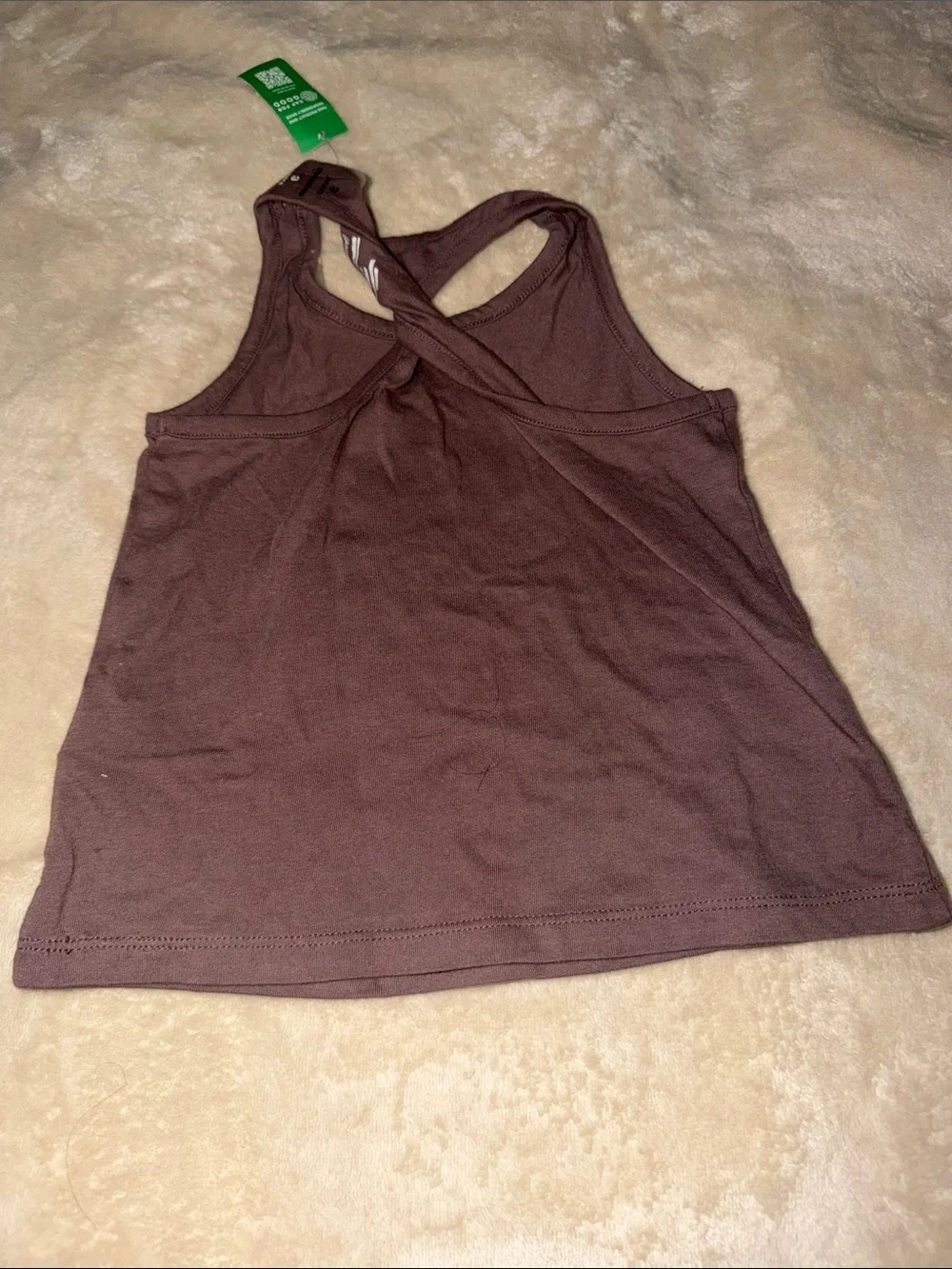 Gap Disney Brown Tank Top with Pink Minnie Bow Graphic